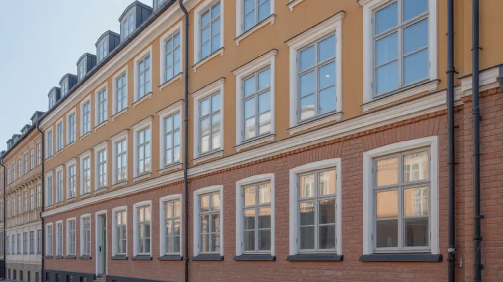Fönsterbyte och energiglas i landshövdingehus i Majorna, Göteborg